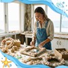 Geelin 35 Pcs Large Sea Shells Mixed Beach Seashells 35
