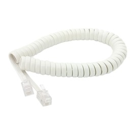STEREN Rotary Phone Cord - Telephone Cords for Landline Phones - Phone Cords Tangle Free - Phone Handset Cord - Landline Cord - Tangle Free Phone Cord for Landline - 7 Ft - 2.1 M - White 302-007BL