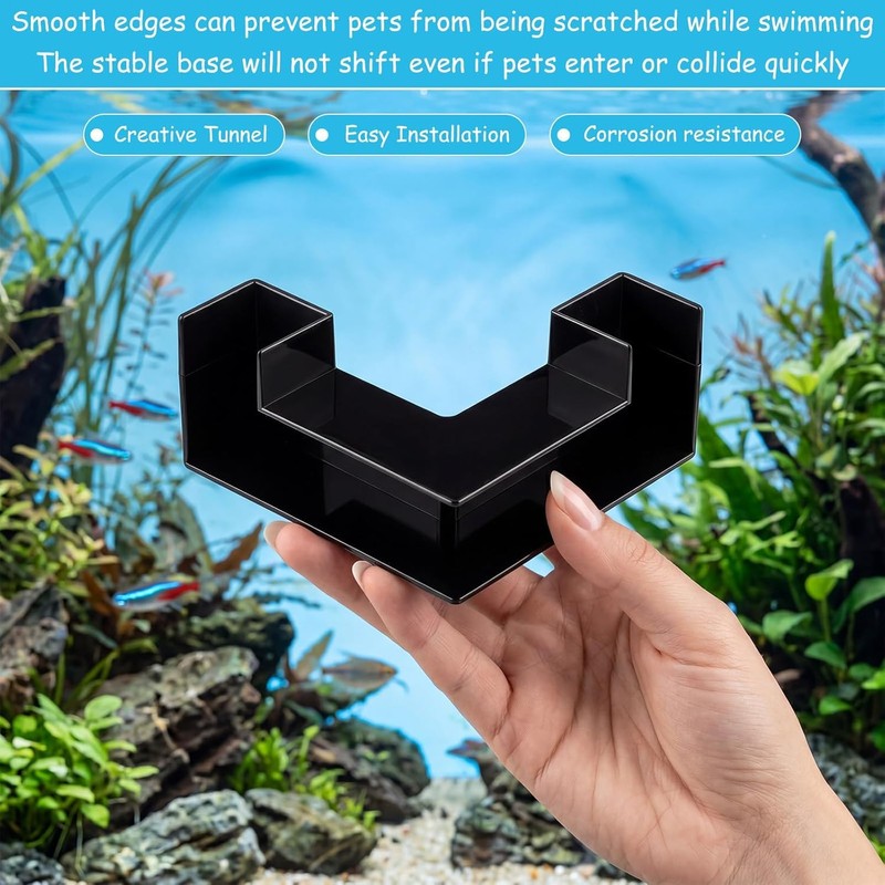 LQMBABY Fish Tank Decor Aquarium Cave - 2-Hole Aquarium Tunnel