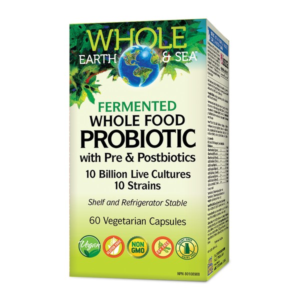 Whole Earth & Sea Fermented Whole Food Probiotic 10 Billion  60 Veggie Caps