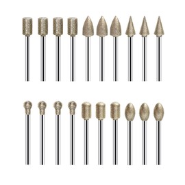 UCEC 20PCS Tungsten Carbide Rotary Burrs Set for Dremel Drill Bits – 120 Grit Die Grinder Bits, for Dremel Rotary Tool Accessory, Rotary Tool Bits for Fine Wood Carving, Metal Detailing, Polishing