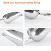 6 OZ Cast Aluminum Utility Scoop, One-Piece Solid Ice Scoop