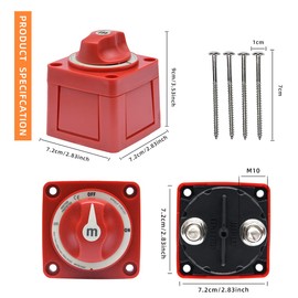 CXBB Interruptor de batería serie M 6006, interruptor de batería marina de 48 V 300 A de potencia, para batería de barco de un solo circuito encendido y apagado