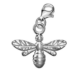 Genuine 925 Sterling Silver Honey Bumble Bee Charm Clasp Clip On Pendant Charms for Bracelets A7C