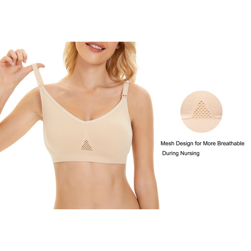 Lemef Women's Nursing Bra Without Underwire Pregnancy Sleep Bra Bustier