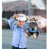 DolliBu Grey Moose Police Officer Plush Toy - Soft Moose