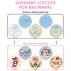 TINDTOP Christmas Embroidery Kit for Adult, 5 Pack Embroidery DIY