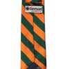 tiemart Striped Tie (Hunter Green and Orange)