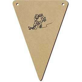 5 x 140mm 'Ice Hockey Player' Wooden Bunting Flags (BN00065068)