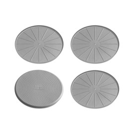 WeatherTech 10" Coasters for Home Surfaces, Anti-Skid, No-Slip knibs - Set of 4, Grey - (8A10CSTGR)