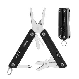 NexTool TSA Multitool, Mini Sailor Lite Multi Tool 11 in 1, Multitools with Scissors, Screwdriver, Camping Accessories for DIY, Fishing, Birthday/Christmas Gifts for Dad-Black