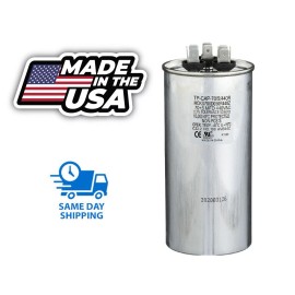 TRADE PRO Run Capacitor, 70/5/440 VAC, Round, Dual TP-CAP-70/5/440R(Made in USA)HVAC DIY
