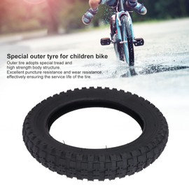 Bike Outer Tyre, Children Mountain Bike Outer Tire Square Pattern 280KPa Balance Bicycle Outer Tyre for Cycling(12 * 2.4)