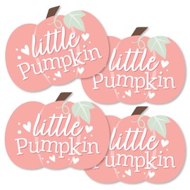 Big Dot of Happiness Girl Little Pumpkin - Decorations DIY Fall Birthday Party or Baby Shower Essentials - Set of 20