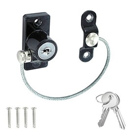 Cable Window and Door Restrictor Lock in Black or White 200mm Black