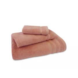 Jessica Simpson Made in the USA Soft Ringspun Cotton 16 x 30 Hand Towel - Shrimp