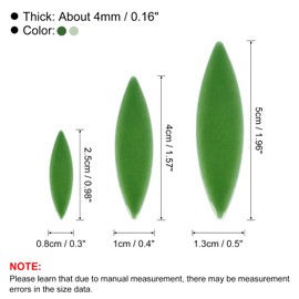 sourcing map Ceramic Mosaic Tile, About 200g Teardrop Leaf Tile Mosaic Block for Handicrafts Artwork, Deep Green/Green