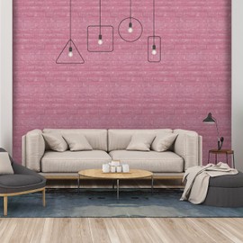 30PCS 3D Wall Panels Peel and Stick Faux Brick Wallpaper Pink Self Adhesive Foam Brick Paneling Faux Stone Wall Panels (30PCS, Pink)