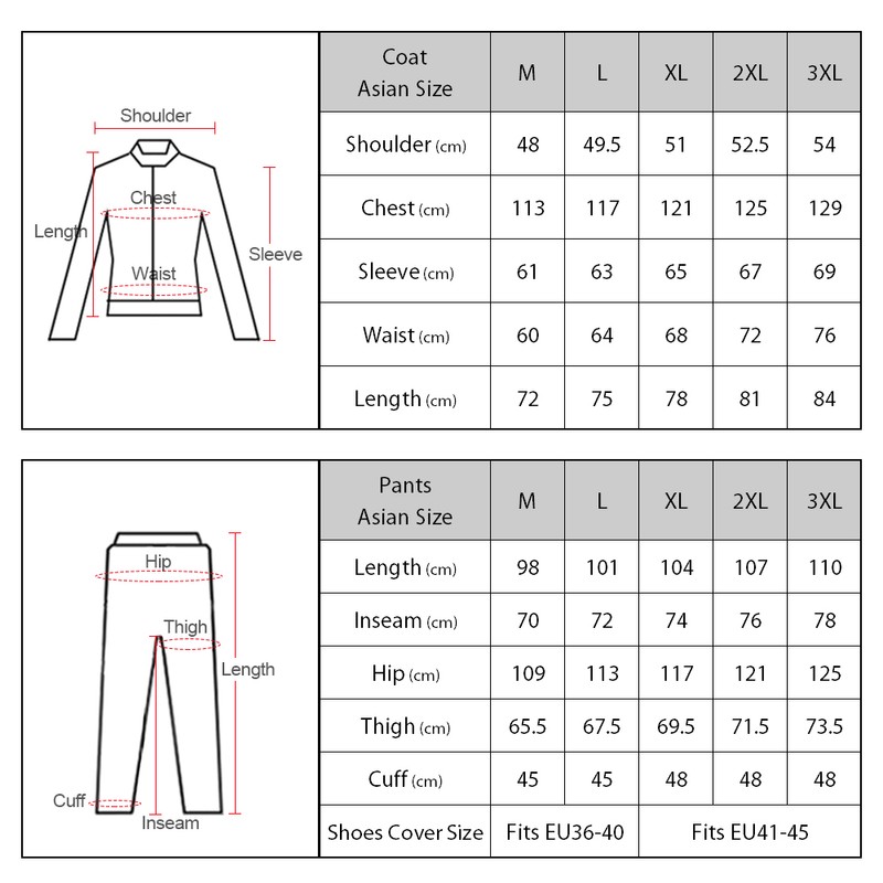 Waterproof Rain Coat Pants Set with Invisible Shoes Cover Rainproof
