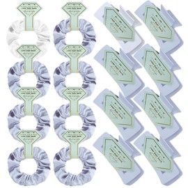 Featch Bridesmaid Proposal Gifts 8pcs Hair Claw Clips & 8pcs Satin Hair Ties Scrunchies Bachelorette Party Bridal Shower Present Good ideas Gift for Wedding Party Favors White&Dusty Blue