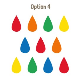 Stickerscape Colourful Raindrop Wall Stickers | Perfect for A Childs Bedroom, Playroom Or Nursery | Easy to Apply | Perfect to Add Interest to a Plain Wall (Rainbow)