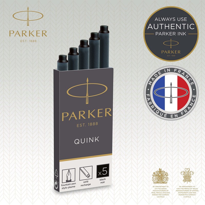 PARKER Parker Tintenpatronen für Füller | lange Patronen | schwarze