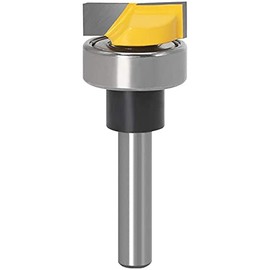 Yakamoz 1/4 Inch Shank Bearing Flush Trim Hinge Mortising Plunge Template Router Bit 3/4" Cutting Diameter Woodworking Milling Cutter Tool