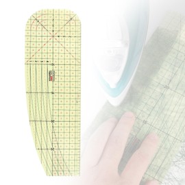 EFUTURETIME Ironing Ruler Heat Resistant 30 x 10 cm Hot Ruler Hot Iron Ruler Universal Hot Ironing Ruler Specialised in Ironing Iron-On Hem Metric