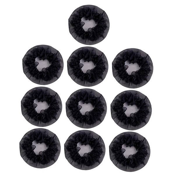 Baluue 10pcs Elastic Dancer Snoods Lightweight Hair Nets for Ballet