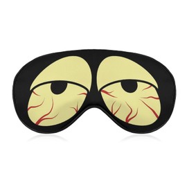 Velumair Cartoon Tired Eye Sleep Mask Funny Sleeping Mask Elastic Blackout Sleeping Eye Mask for Full Night's Sleep Travel and Nap