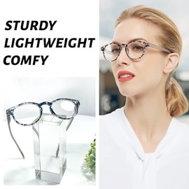 OCCI CHIARI Bifocal Reading Glasses with Clear Top,Blue Light Blocking Readers Women 1.0 1.5 2.0 2.5 3.0 3.5(100+ Black/Demi)