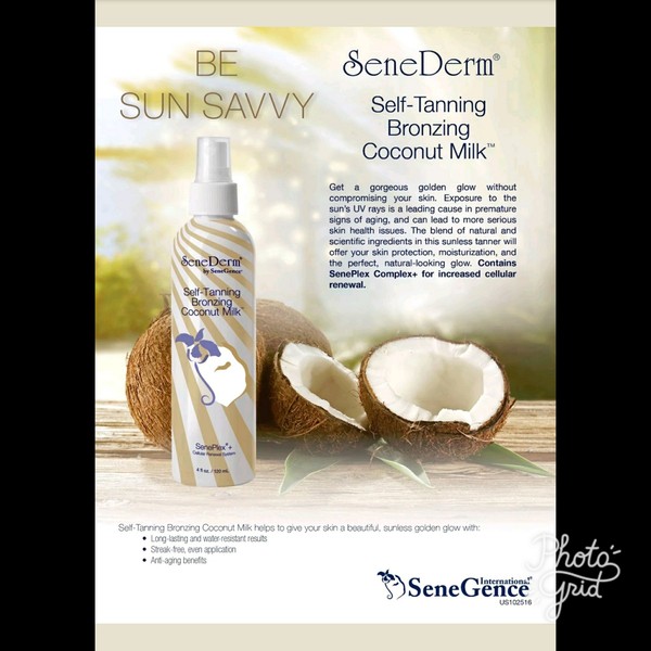 SeneDerm by SeneGence New Self-Tanning Bronzing Coconut Milk Spray