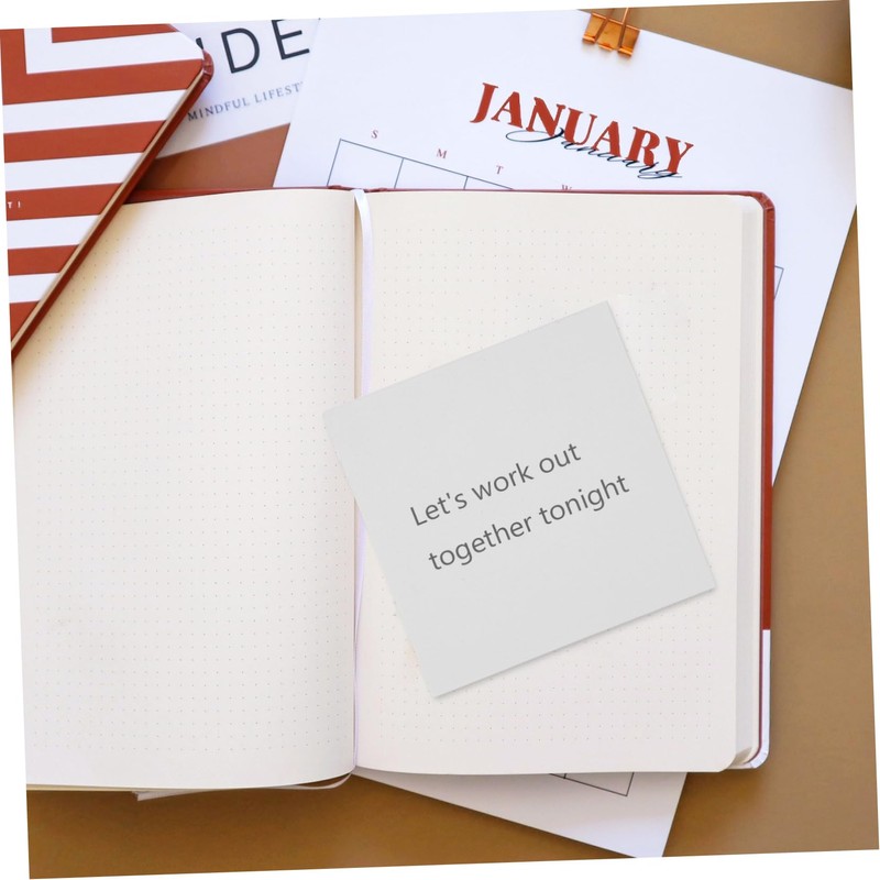 KICHOUSE 400pcs Non-Sticky Memo Cube Refill Blank Paper Note Pad