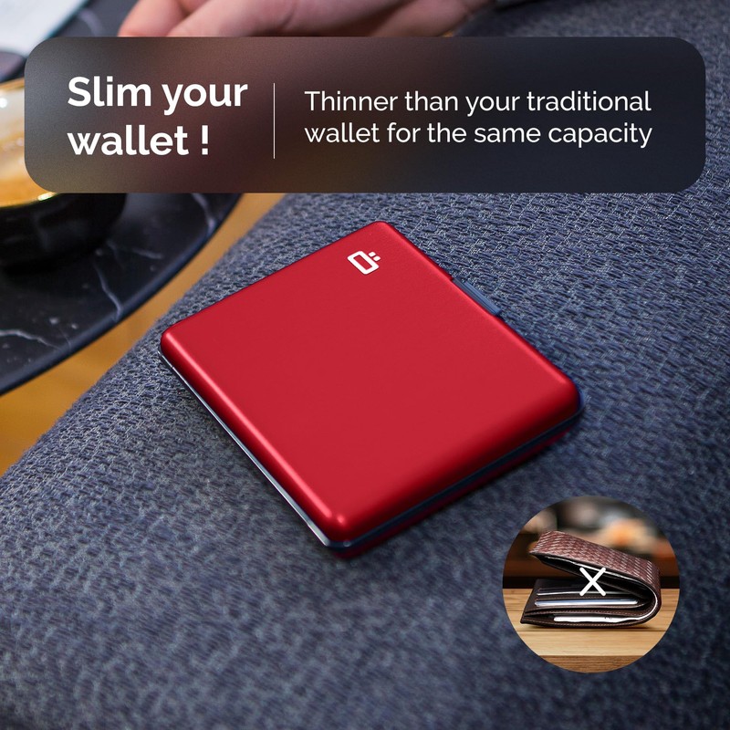 Aluminum Wallet, Large Capacity, RFID Protection Against Fraud and demagnetization,