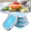 4Pcs/Set Silicone Lunch Box Collapsible Food Storage Container Bento Box