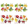 4 x Wall Stickers Kitchen Fruit Funny Fruit Wall Stickers