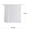 Vosign Shower Curtain Liner 54 Inch Short Length Fabric Soft