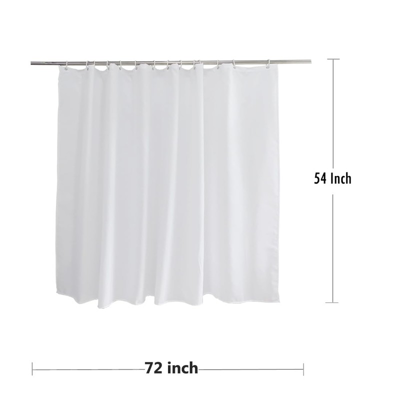 Vosign Shower Curtain Liner 54 Inch Short Length Fabric Soft
