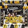 JOYIN Graduation Party Decorations Class of 2025, Black & Gold