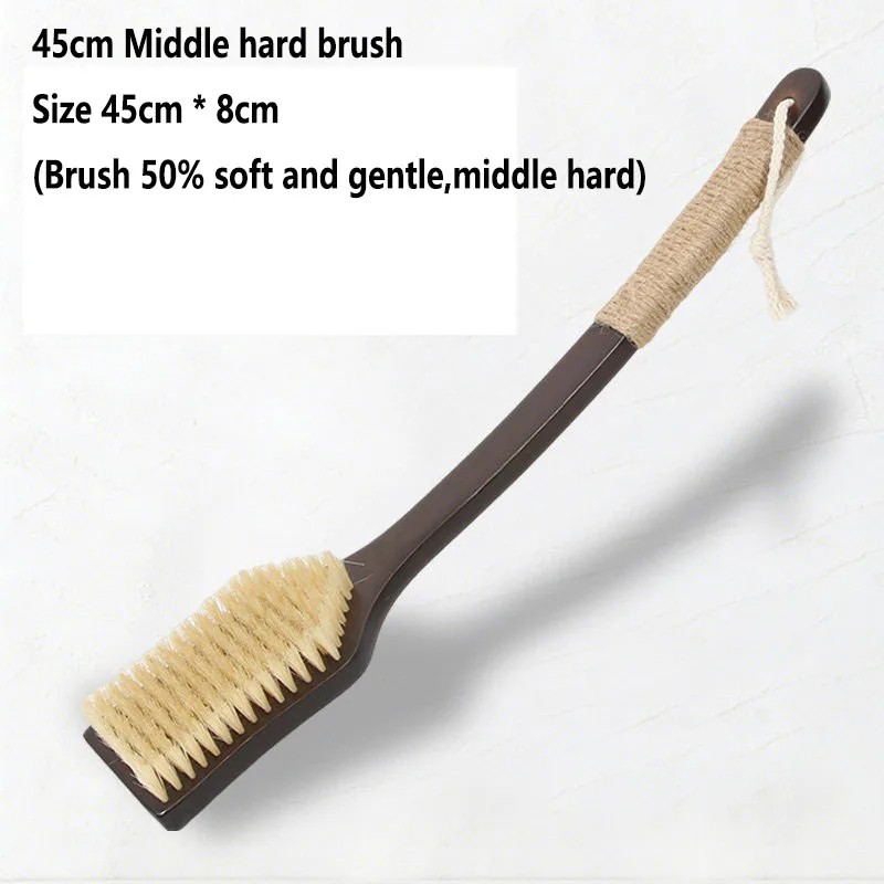 Long Handle Back Scrubber for Shower – Curved Body Brush