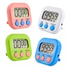 4Pcs Kitchen Timer, Kikuo Digital Timer, Big Digit Magnetic Clock,