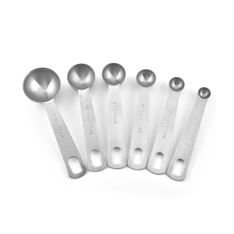 18/8 Stainless Steel Measuring Spoon, Metal Measuring Spoon for Baking