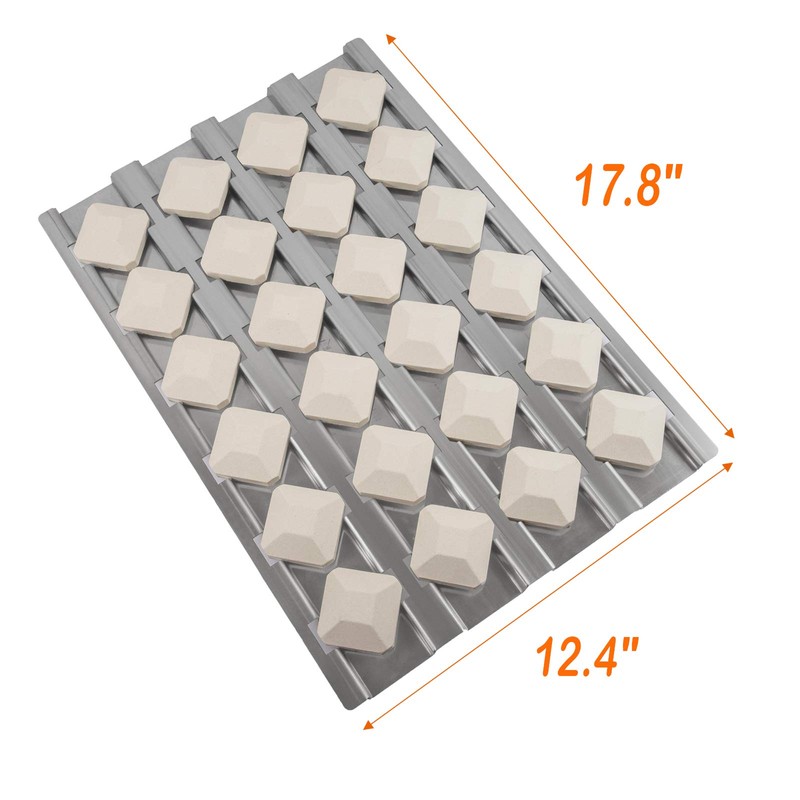 BBQ Future Stainless Steel Heat Plate Flame Tamer with 24pcs