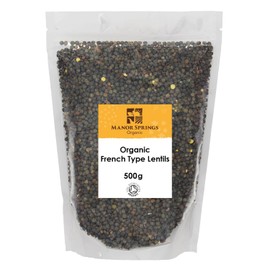 Organic French Type Green Lentils 500g by Manor Springs Organic