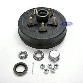 Sturdy Built 5 Bolt on 4 3/4 Pattern, Trailer Brake Drum Hub, for 3,500lb Axle