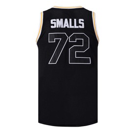 BOROLIN Mens Basketball Jersey #72 Smalls Badboy Shirts (Black, Large)