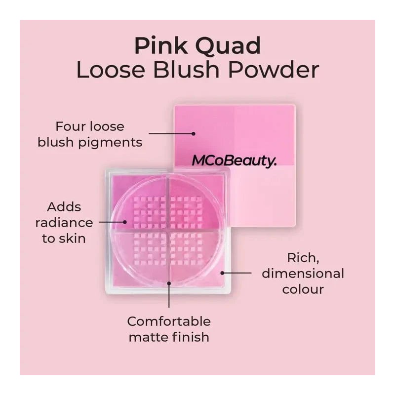 MCoBeauty Blush Quad Loose Powder - Pink