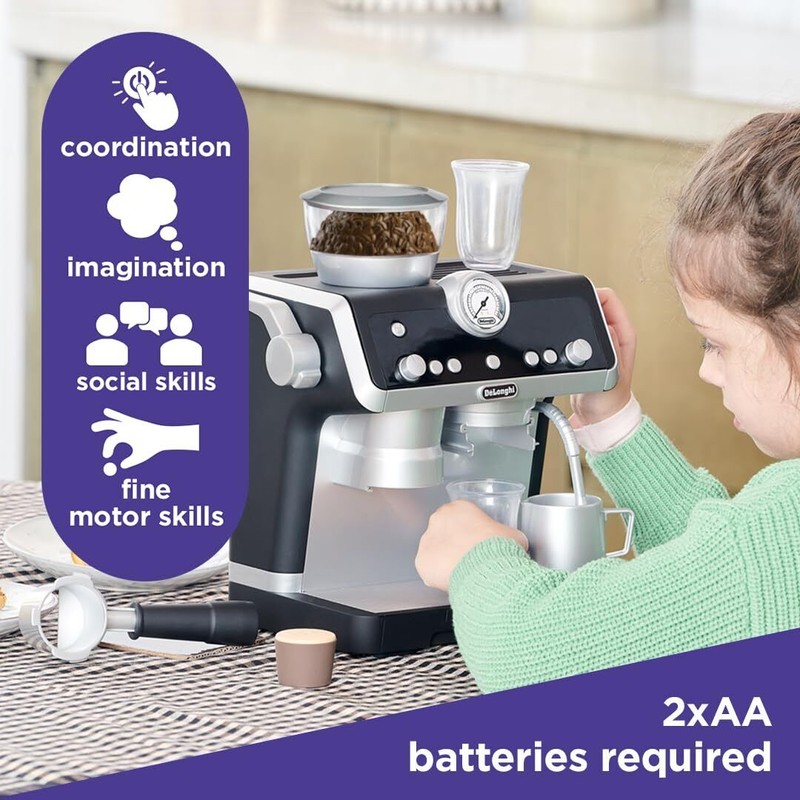Casdon Pretend Play Coffee Machine Toy for Kids Barista Set