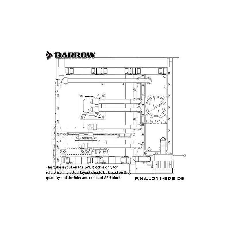 Barrow LRC 2.0 Side Waterway Plate for Lian Li O11