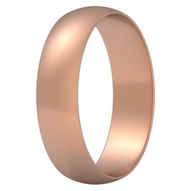 ThunderFit Silicone Wedding Ring for Women - Rubber Engagement Band - Width 5.5mm Thickness 1.5mm (Rose Gold, 6-6.5 (16.90mm)